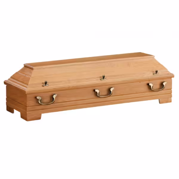 Holzsarg mit Griffen